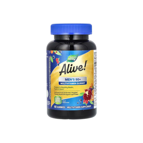 Мультивітаміни для чоловіків 50+ Nature's Way Alive! Men's 50+ Gummy (FDM) 60 жувальних вітамінів