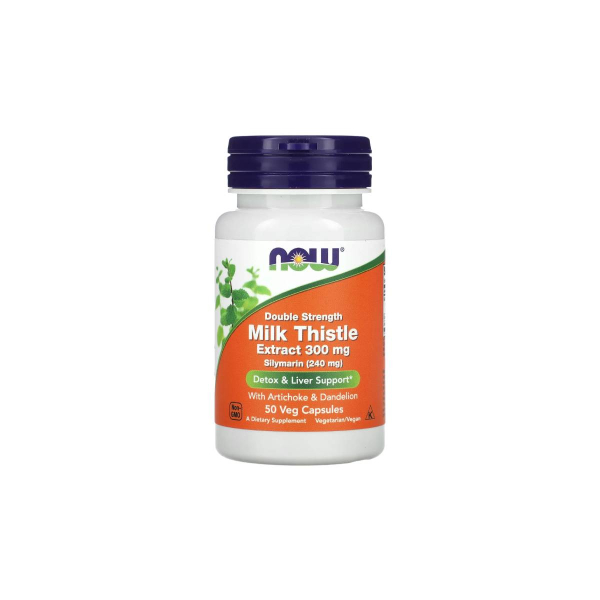 Екстракт розторопші Now Foods Silymarin Milk Thistle, 300 мг, 50 капсул 