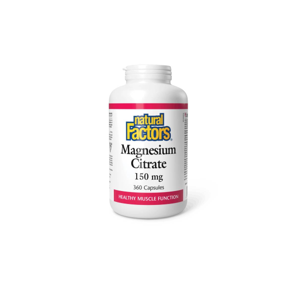 Цитрат магнію Natural Factors Magnesium Citrate, 150 мг, 360 капсул