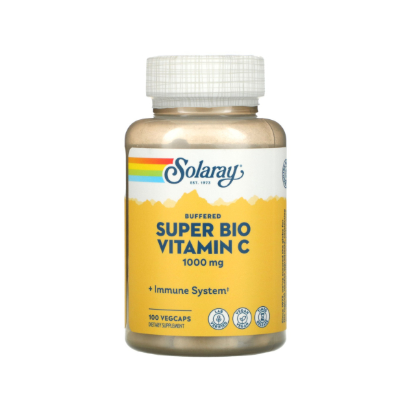 Буферизований вітамін Solaray Super Bio C, Buffered, TSTR, 1000 мг, 100 капсул 