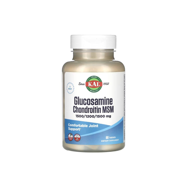 Для суглобів і зв'язок KAL Glucosamine Chondroitin MSM, 60 таблеток