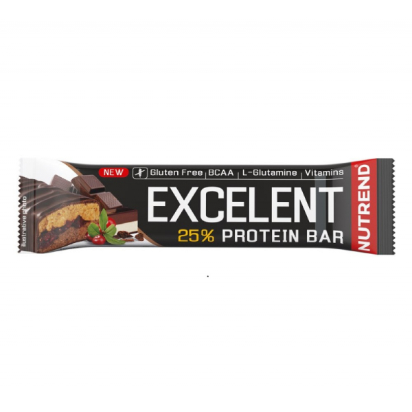 Протеїновий батончик Nutrend Excelent Protein bar (шоколад + нуга з журавлиною) 85 г