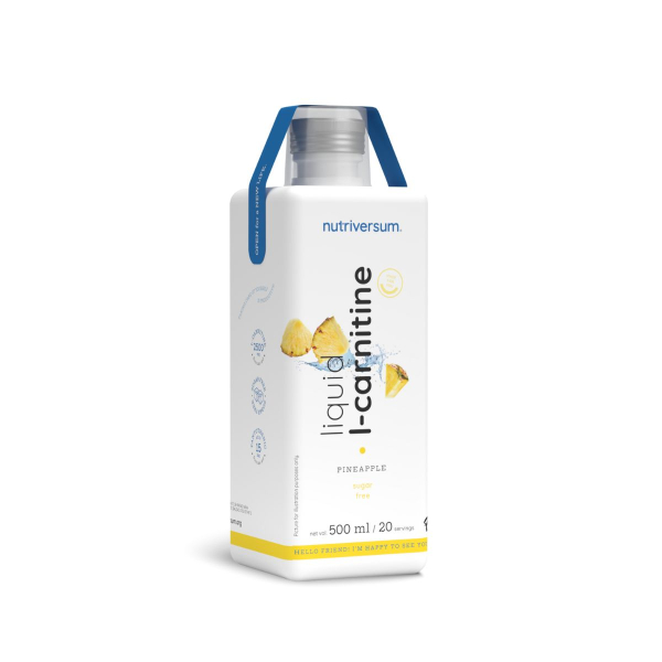Жироспалювач Nutriversum Liquid L-Carnitine Sugar Free, 2500 мг (ананас) 500 мл