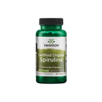 Органічна спируліна Swanson Certified Organic Spirulina, 500 мг, 180 таблеток
