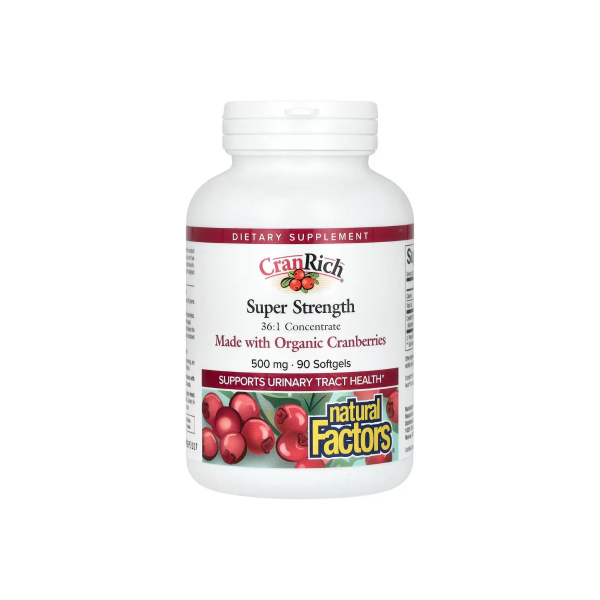 Экстракт клюквы Natural Factors CranRich MwOC, 500 мг, 90 капсул