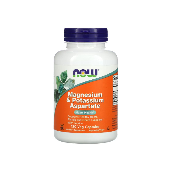 Магній та калій аспартат Now Foods Magnesium/Potassium Aspartate, 120 капсул