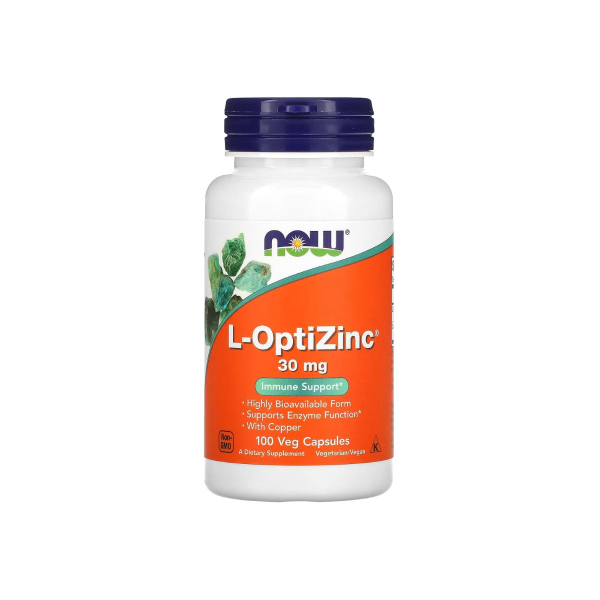 Дієтична добавка Now Foods L-OptiZinc, 30 мг, 100 капсул
