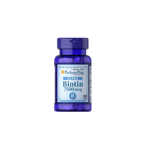 Біотин Puritan's Pride Biotin, 7500 мкг, 100 таблеток