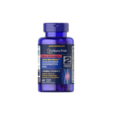 Для здоров'я суглобів Puritan's Pride Glucosamine Chondroitin MSM Triple Strength, 60 капсул 