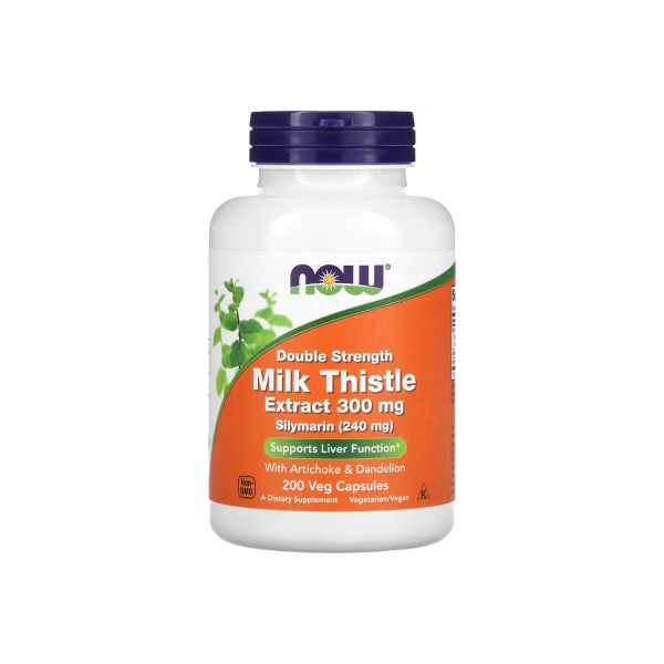 Екстракт розторопші Now Foods Silymarin Milk Thistle, 300 мг, 200 капсул