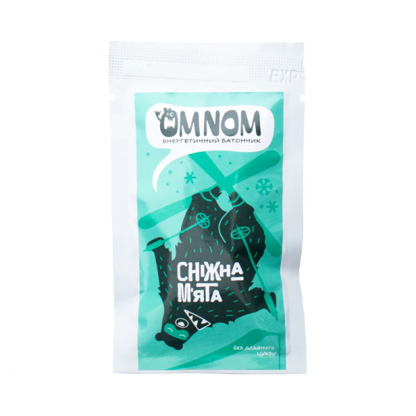 Батончик энергетический OMNOM (снежная мята) 50 г