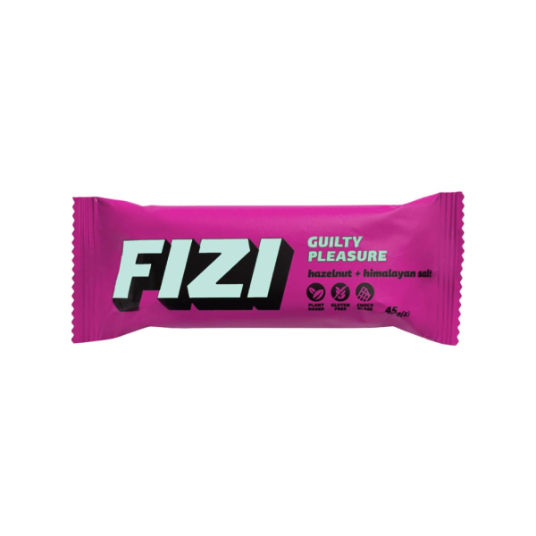 Батончик у шоколадній глазурі Fizi Guilty Pleasure (фундук - гімалайська сіль) 45 г 