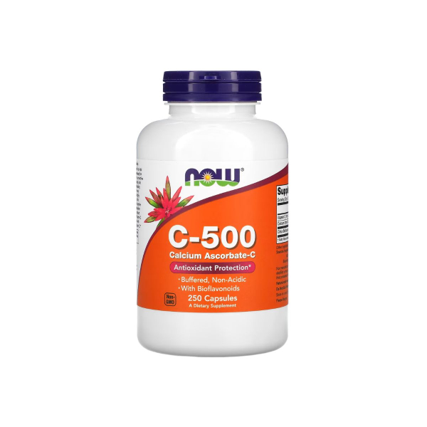Вітамін Now Foods C-500 Ascorbate, 250 капсул