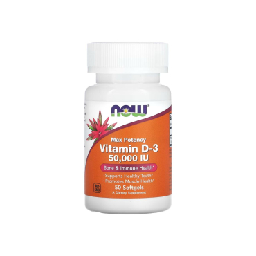 Витамин Now Foods Vitamin D3 50000 IU, 50 софтгелей