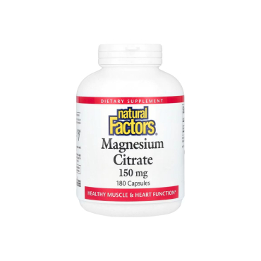 Цитрат магнію Natural Factors Magnesium Citrate, 150 мг, 180 капсул