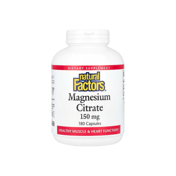 Цитрат магнію Natural Factors Magnesium Citrate, 150 мг, 180 капсул