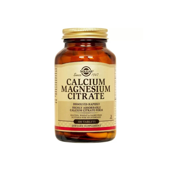 Цитрат кальцію та магнію Solgar Calcium Magnesium Citrate, 100 таблеток