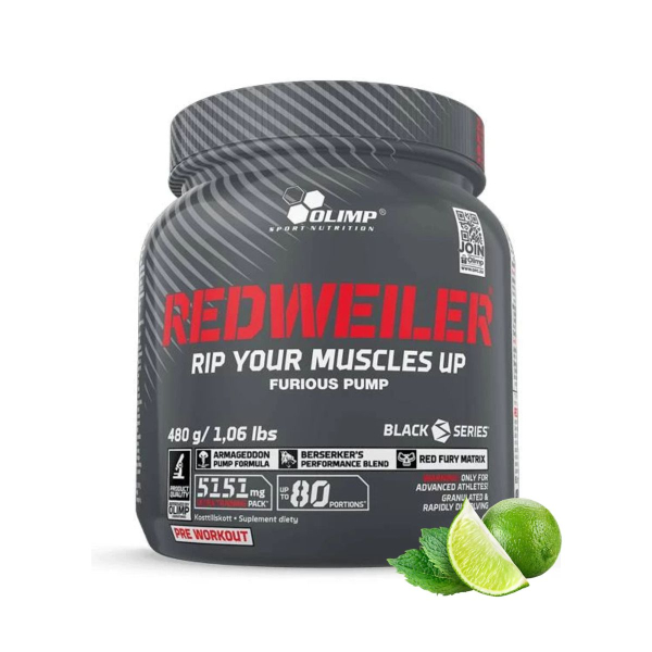 Передтренувальний комплекс Olimp RedWeiler (лайм-м'ята) 480 г
