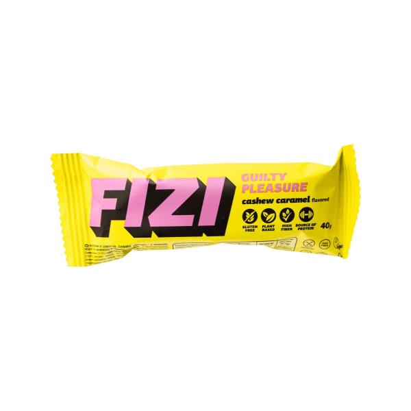 Батончик у шоколадній глазурі Fizi Guilty Pleasure (кеш'ю - карамель) 40 г 