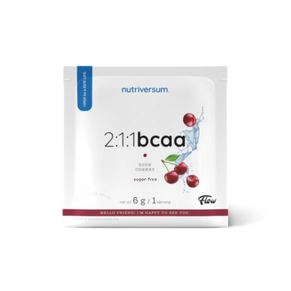 Амінокислоти Nutriversum 2:1:1 BCAA sugar free (кисла вишня) 6 г