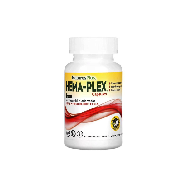 Комплекс заліза Nature's Plus Hema-Plex, 60 капсул