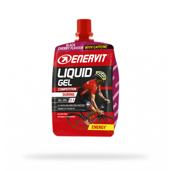 Гель вуглеводний Enervit Liquid Gel Competition (вишня + кофеїн) 60 мл