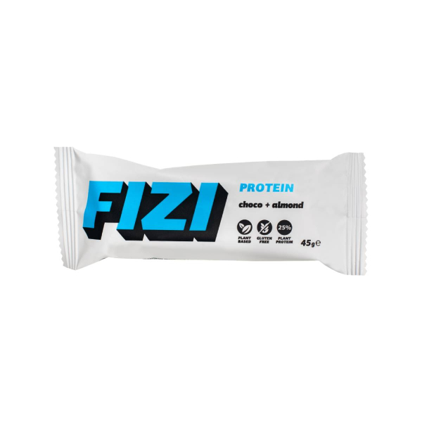 Батончик протеїновий у шоколадній глазурі Fizi Protein (шоколад - мигдаль) 45 г 