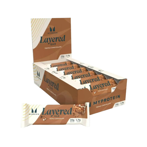Протеїновий батончик Myprotein Layered Bar (потрійний шоколадний фадж) 60 г 