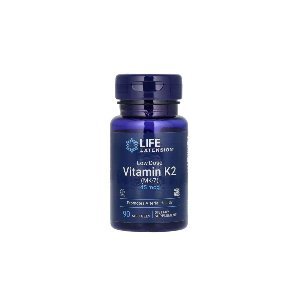 Витамин Life Extension Low Dose Vitamin K2, 45 мкг, 90 софтгелей