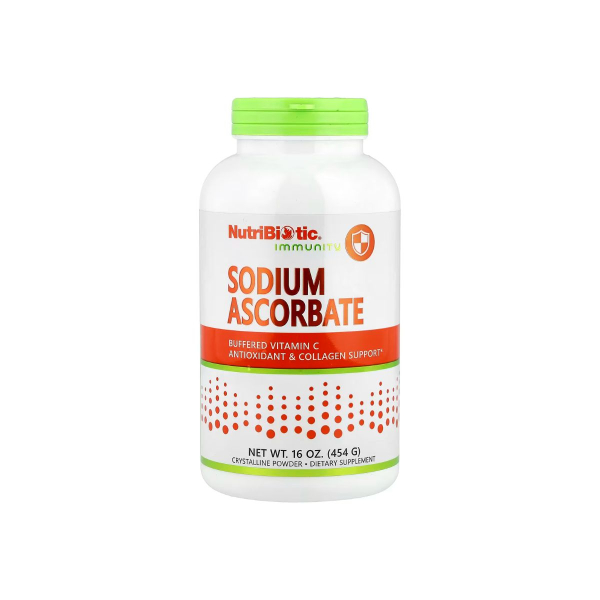 Аскорбат натрію NutriBiotic Sodium Ascorbate Powder, 454 г