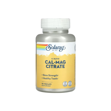 Цитрат кальцію та магнію Solaray Calcium & Magnesium Citrate, 90 капсул