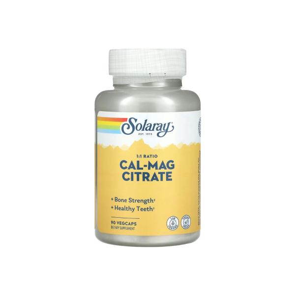Цитрат кальцію та магнію Solaray Calcium & Magnesium Citrate, 90 капсул