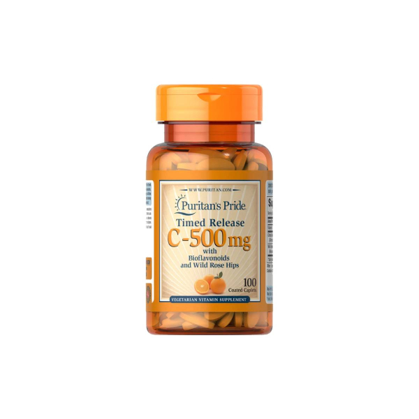 Вітамін C з шипшиною Puritan's Pride Vitamin C with Rose Hips Time Release, 500 мг, 100 капсул 