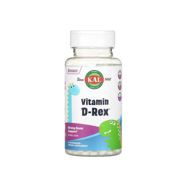 Вітамін D для дітей KAL Vitamin D-Rex (гумка) 10 мкг, 90 жувальних таблеток