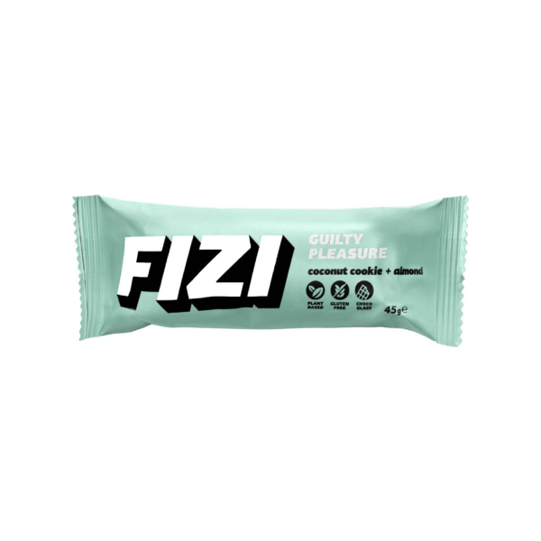 Батончик у шоколадній глазурі Fizi Guilty Pleasure (кокосове печиво - мигдаль) 45 г