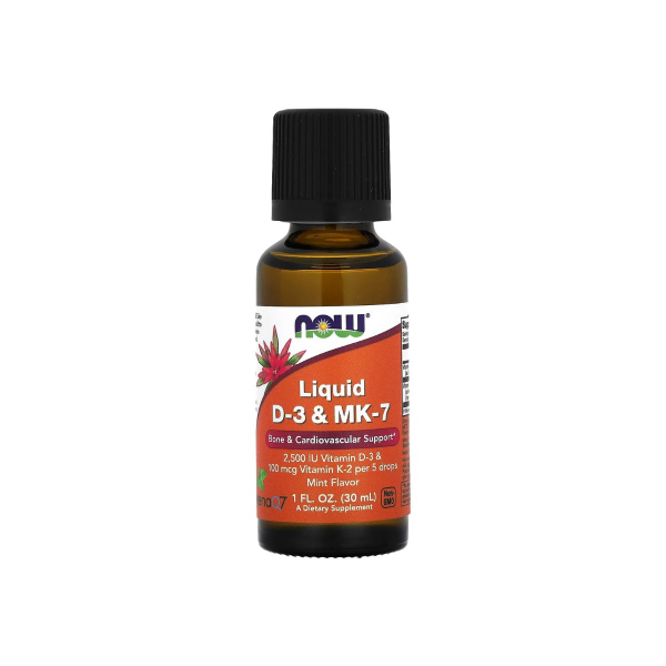 Жидкие витамины Now Foods Liquid Vitamin D-3 & MK-7, 30 мл