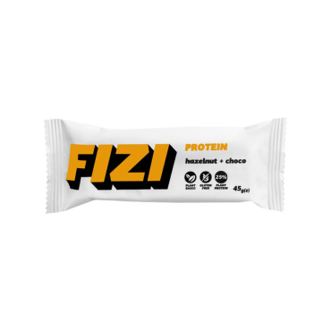 Батончик протеиновый в шоколадной глазури Fizi Protein (фундук - шоколад) 45 г
