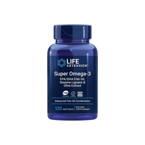 Супер Омега-3 Life Extension Super Omega-3 EPA/DHA FO, SL & OE, 120 софтгелів