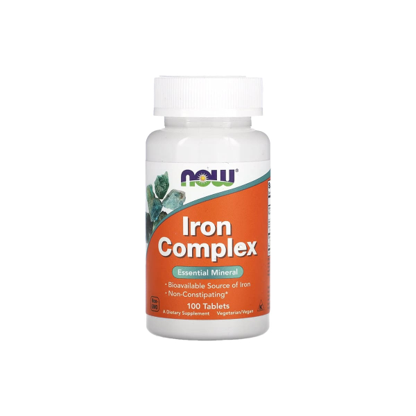 Залізо Now Foods Iron Complex, 100 таблеток