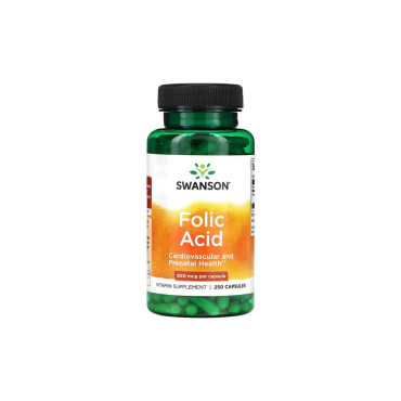 Фолиевая кислота Swanson Folic Acid, 800 мкг, 250 капсул
