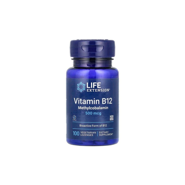 Витамин Life Extension Vitamin B12 Methylcobalamin, 500 мкг, 100 пастилок