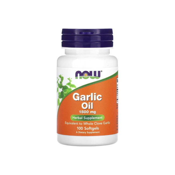 Часникова олія Now Foods Garlic Oil, 1500 мг, 100 капсул