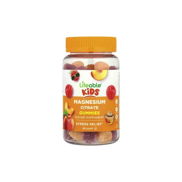 Магній для дітей Lifeable Magnesium Citrate Kids, 60 жуйок 