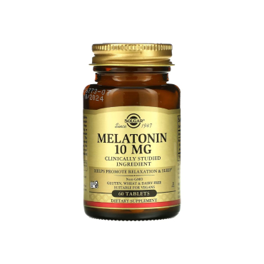 Мелатонін Solgar Melatonin, 10 мг, 60 таблеток
