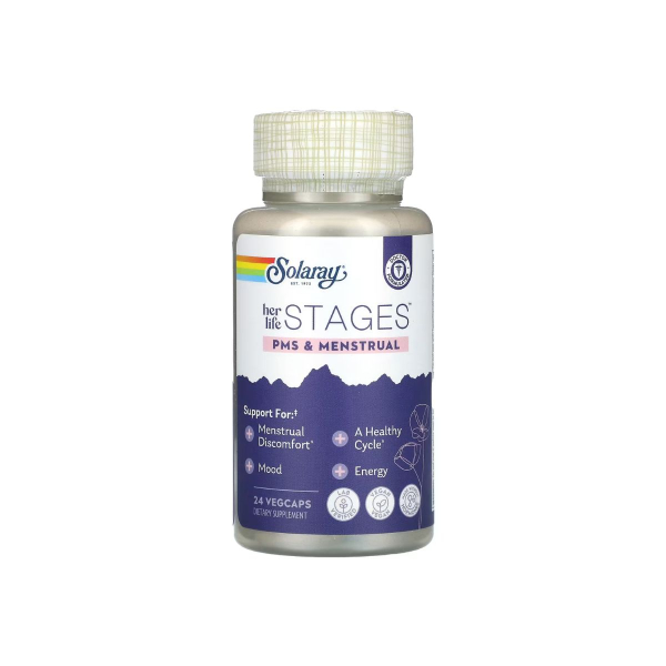 Мультивітаміни для жінок Solaray Womens Health Menstruation, 24 капсули