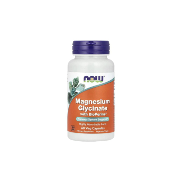 Гліцинат магнію Now Foods Magnesium Glycinate + Bioperine, 60 капсул