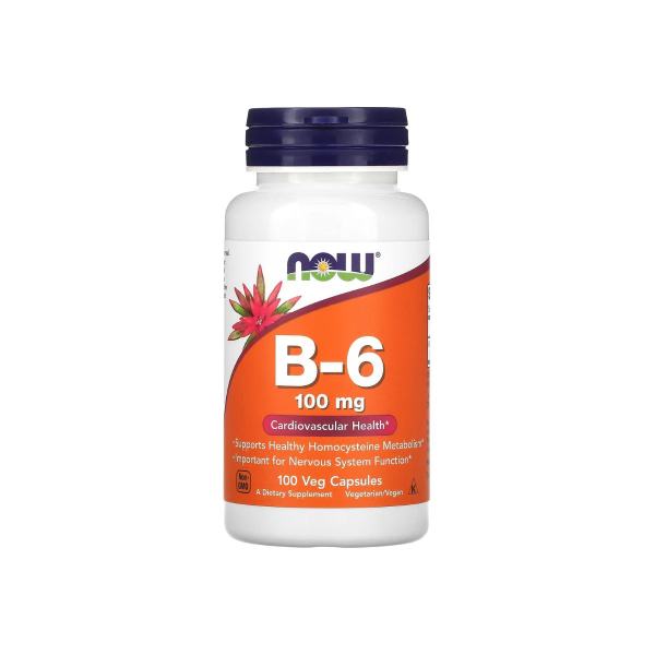Вітамін Now Foods B-6, 100 мг, 100 капсул