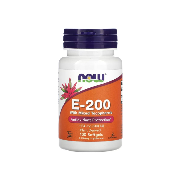 Вітамін Now Foods E-200 Mixed Tocopherols, 100 софтгелів