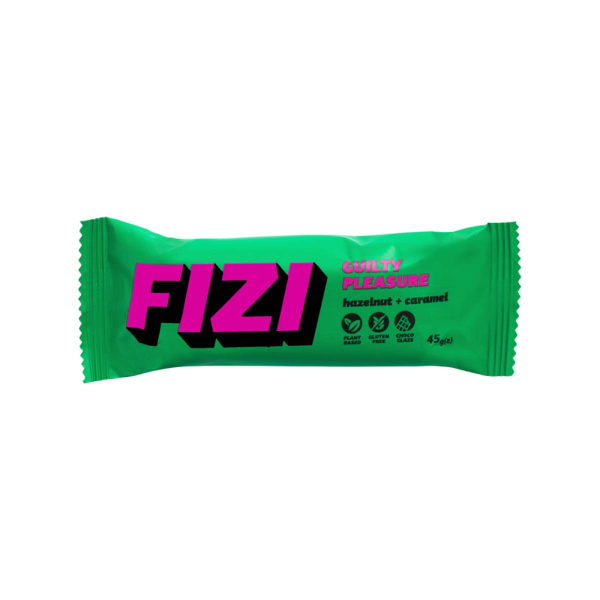 Батончик у шоколадній глазурі Fizi Guilty Pleasure (фундук - карамель) 45 г 