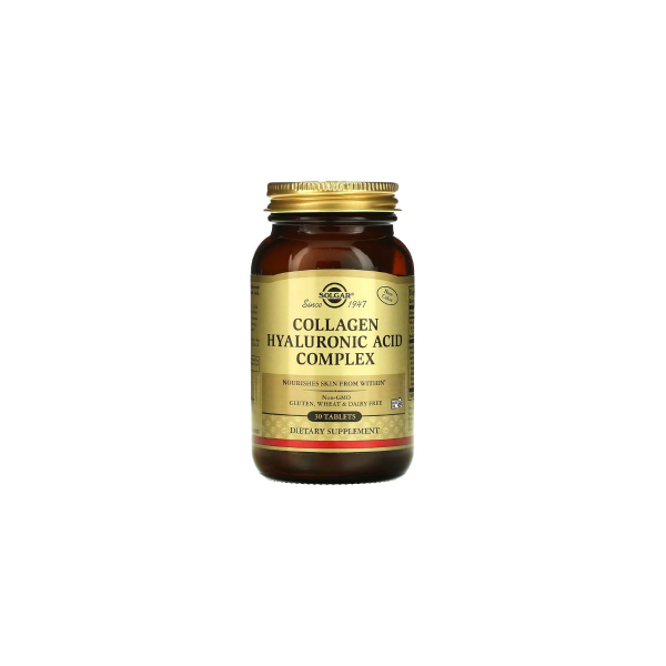 Колаген із гіалуроновою кислотою Solgar Collagen Hyaluronic Acid Complex, 30 таблеток